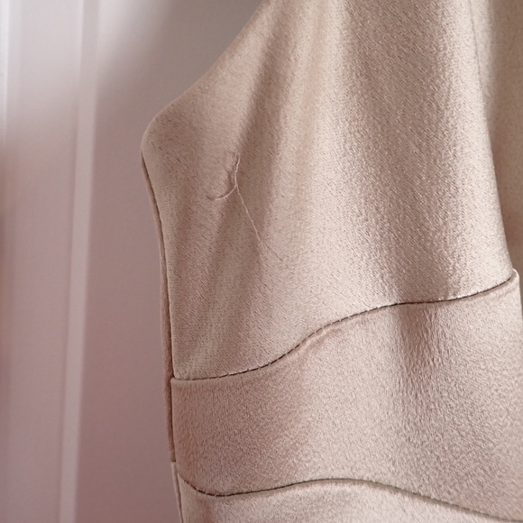 Lauren Ralph Lauren Champagne Faux Wrap Dress Sleeveless Satin size 10 - Picture 14 of 16